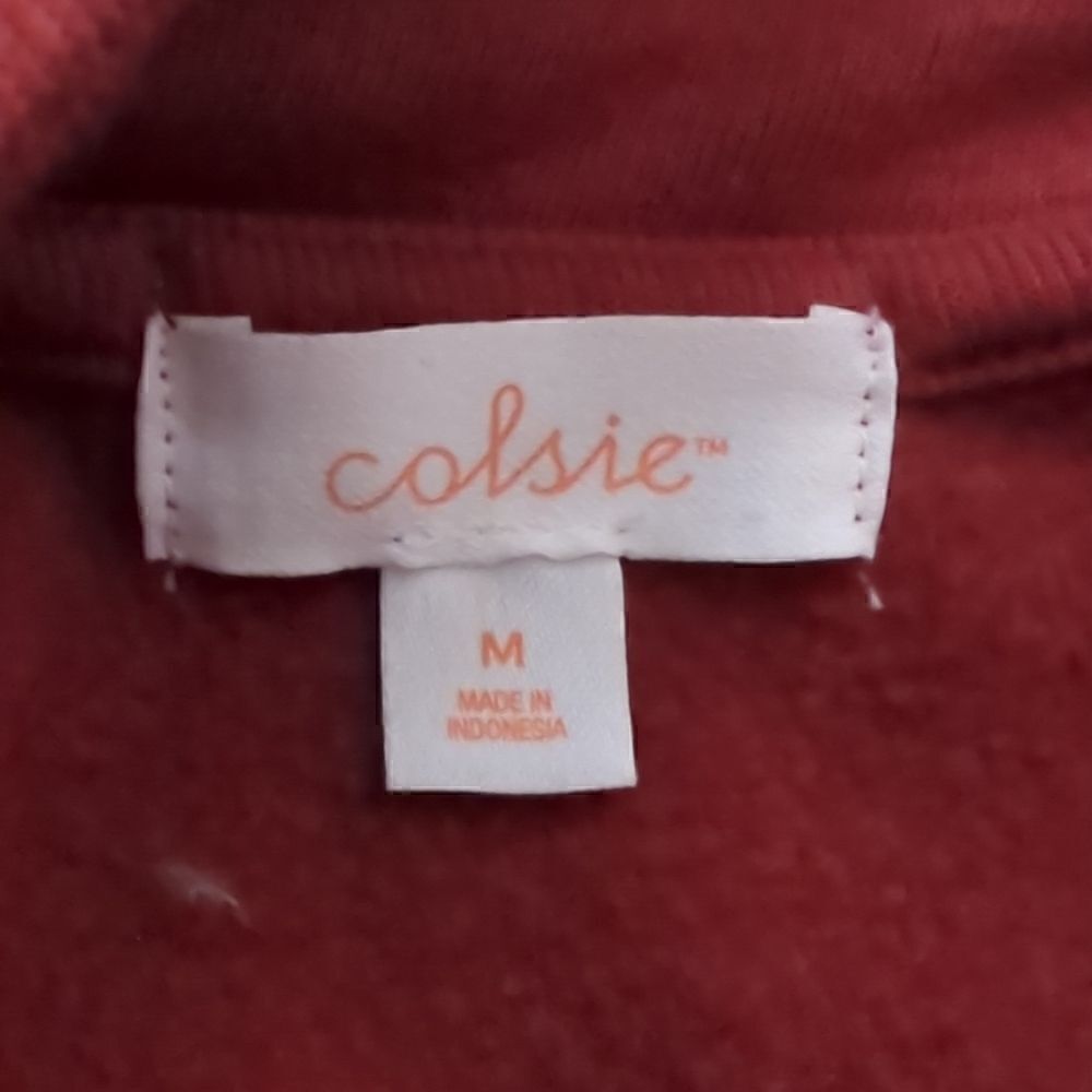 Colsie Red Quarter Zip Pullover - Picture 5 of 6